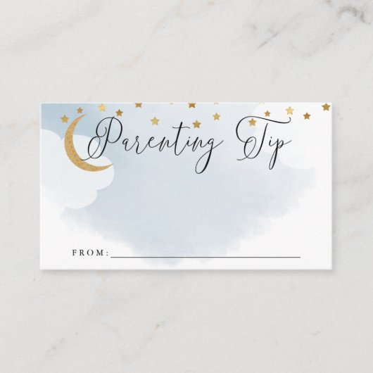 オーバーザムーンブルー子育てティップジャーアドバイスカード エンクロージャーカード (正面)