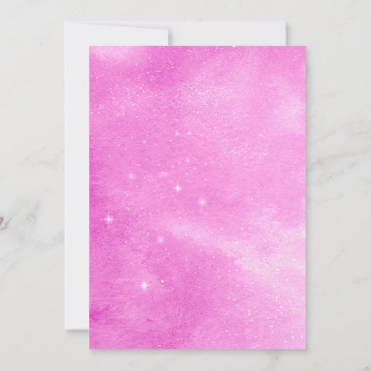 オーバーザムーンベビーガールシャワー招待状 招待状 (裏面)