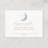 オーバーザムーンベビーシャワーおむつラッフルチケット エンクロージャーカード (正面)