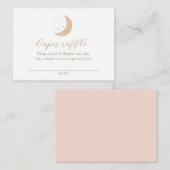 オーバーザムーンベビーシャワーおむつラッフルチケット エンクロージャーカード (正面/裏面)