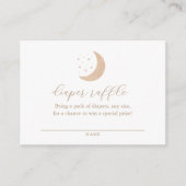 オーバーザムーンベビーシャワーおむつラッフルチケット エンクロージャーカード (正面)