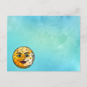 オーバーザムーンベビーシャワーお祝い インビテーションポストカード (裏面)