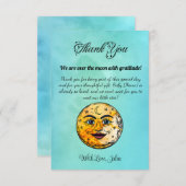 オーバーザムーンベビーシャワーお祝い サンキューカード (正面/裏面)