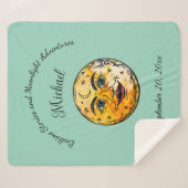 オーバーザムーンベビーシャワーお祝い シェルパブランケット (正面(横))