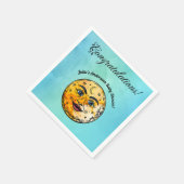 オーバーザムーンベビーシャワーお祝い スタンダードカクテルナプキン (角)