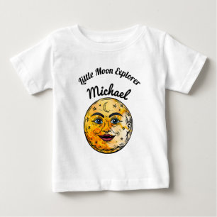 オーバーザムーンベビーシャワーお祝い ベビーTシャツ