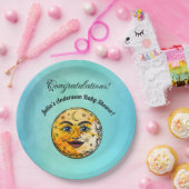 オーバーザムーンベビーシャワーお祝い ペーパープレート (パーティー)