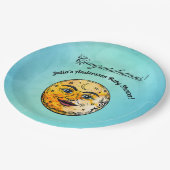 オーバーザムーンベビーシャワーお祝い ペーパープレート (アングル)