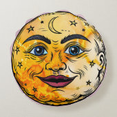 オーバーザムーンベビーシャワーお祝い ラウンドクッション (裏面)