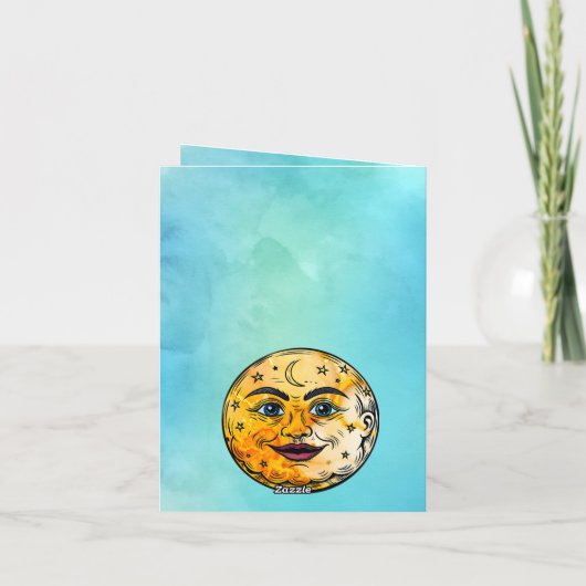 オーバーザムーンベビーシャワーお祝い 招待状 (裏面)