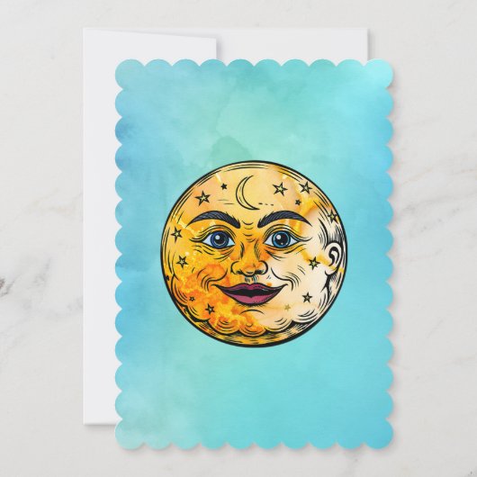 オーバーザムーンベビーシャワーお祝い 招待状 (裏面)