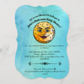 オーバーザムーンベビーシャワーお祝い 招待状 (正面/裏面)