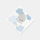 オーバーザムーンベビーシャワーかわいいブルーキュートパステル スタンダードカクテルナプキン (角)