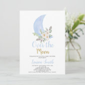 オーバーザムーンベビーシャワーボーイ招待状 招待状 (スタンド正面)