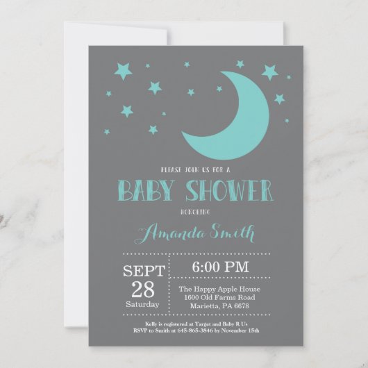 オーバーザムーンベビーシャワー招待状アウカ 招待状 (正面)