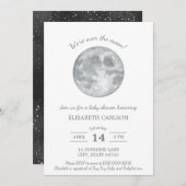 オーバーザムーンベビーシャワー招待状ニュートラル 招待状 (正面/裏面)