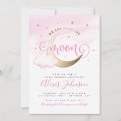 オーバーザムーンベビーシャワー招待状 招待状 (正面)