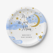 オーバーザムーンベビーシャワー紙プレート ペーパープレート (正面)
