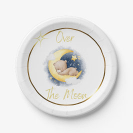オーバーザムーンベビーシャワー紙プレート ペーパープレート