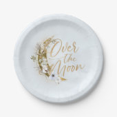 オーバーザムーンボホ金ゴールドダスト&クラウド紙プレート ペーパープレート (正面)