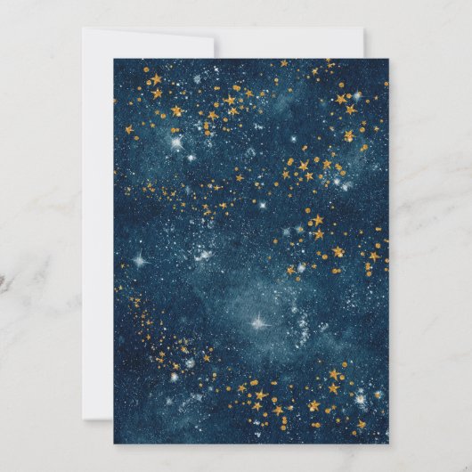 オーバーザムーン宇宙テーマベビーシャワー 招待状 (裏面)