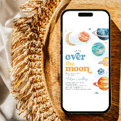 オーバーザムーン宇宙ベビーシャワー招待状 招待状