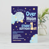 オーバーザムーン誕生日スお洒落テリアパーティー 招待状 (スタンド正面)