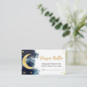 オーバーザムーン金ゴールドスターズブルーおむつラッフル エンクロージャーカード (スタンド正面)