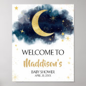 オーバーザムーン金ゴールドスターズブルーウェルカム ポスター (正面)