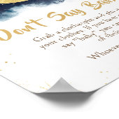 オーバーザムーン金ゴールドスターズブルーベビーと言わない ポスター (角)