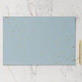 オーバーザムーン金ゴールドスター紙吹雪ブルーランチョンマット ペーパーパッド (インサイチュ)