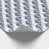 オーバーザリバーブルーチョウ包装紙 ラッピングペーパー (角)