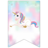 オーバーザレインボーマジカルユニコーン誕生日 バンティングフラッグ (第1の旗)