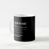オーバーシンカー長官 定義 名前入り コーヒーマグカップ (正面左)