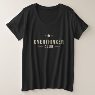オーバーシンカー クラブ ヴィンテージ タイポグラフィー プラスサイズTシャツ