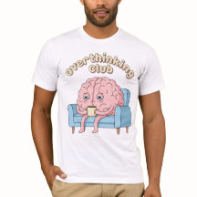 オーバーシンキングクラブ - ミニマルで面白い脳Tシャツ
