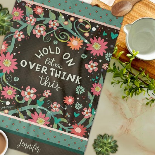 オーバーシンクおもしろい引用文フローラトンフライ茶色の名前 キッチンタオル