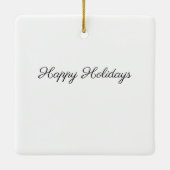 オーバージプシーバンナーホースパーソナライズされたクリスマスセ セラミックオーナメント (裏面)