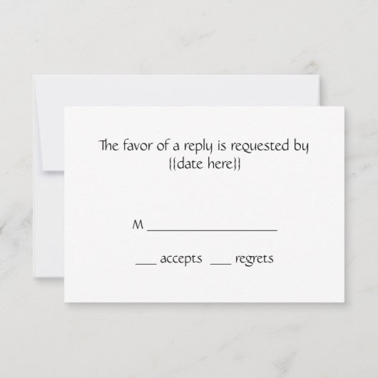 オーバースの教会ヴィンセント・ヴァン・ゴッホ結婚ズ 出欠カード (裏面)