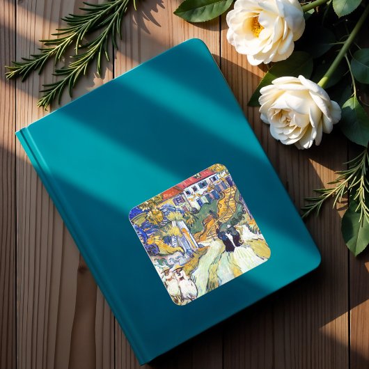 オーバーズバイビンセント・ヴァン・ゴッホの階段 スクエアシール