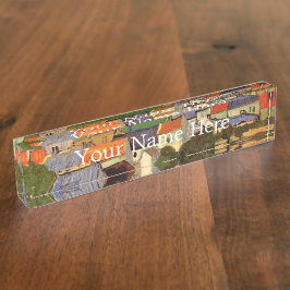 オーバーズビンセント・ヴァン・ゴッホの眺め。 デスクネームプレート