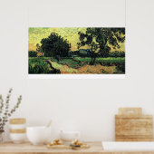 オーバーズランドスケープのシャトーアットサンセットバイヴァンゴッホ ポスター (キッチン)