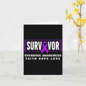 オーバードースサバイバー- 薬物依存症の意識 カード (黄色い花)