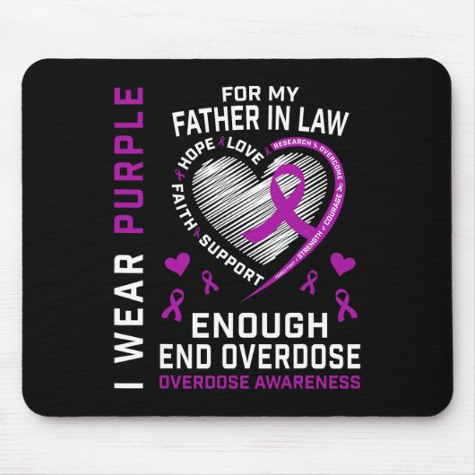 オーバードース防止Tシャツ Enough Purple For Fat マウスパッド (正面)