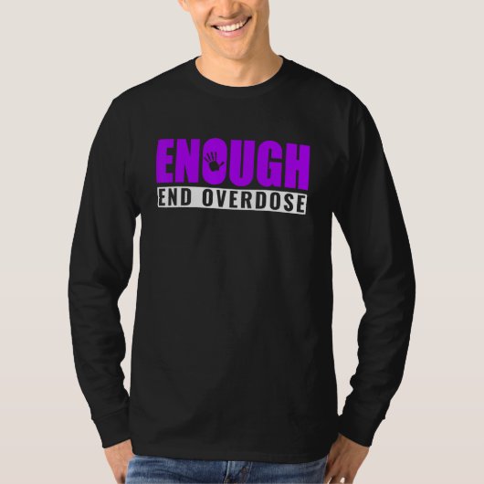 オーバードーズ反対 オーバードーズ啓発 紫 Tシャツ (正面)