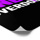 オーバードーズ反対Tシャツ - 中毒啓発 ポスター (角)