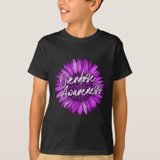 オーバードーズ啓発ギフト サバイバー リボン 紫 Tシャツ