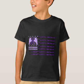 オーバードーズ啓発リボンフラグ 1 Tシャツ
