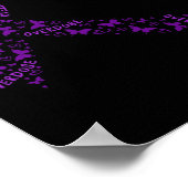 オーバードーズ啓発リボン 紫 薬物依存症 再 ポスター (角)