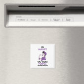 オーバードーズ啓発月間+紫のリボン+8月 マグネット (インサイチュ (食洗機))